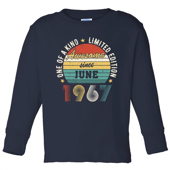 Awesome Since June 1967 – Happy Birthday Toddler Long Sleeve Shirt