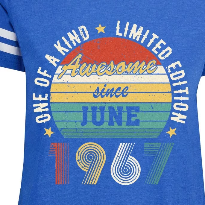 Awesome Since June 1967 – Happy Birthday Enza Ladies Jersey Football T-Shirt