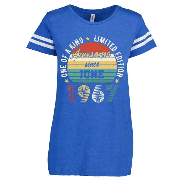 Awesome Since June 1967 – Happy Birthday Enza Ladies Jersey Football T-Shirt