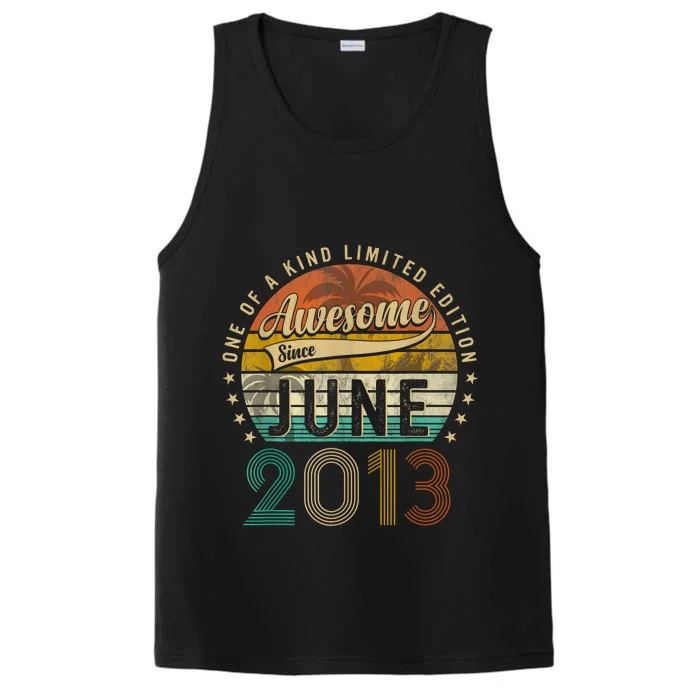 Awesome Since June 2013 10th Birthday Gifts For 10 Year Old Performance Tank