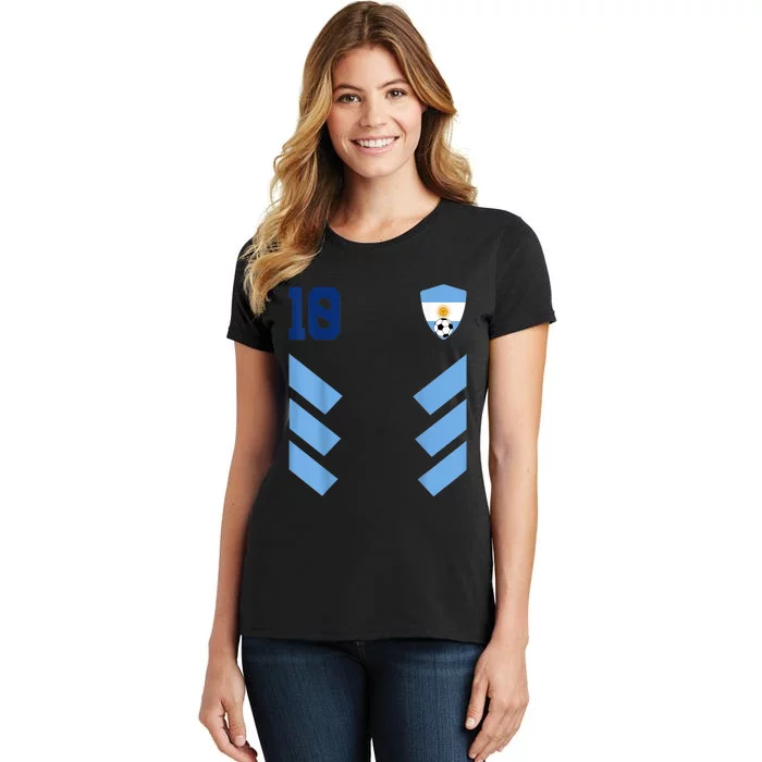 Argentina Soccer Jersey Argentinian Football Shirt Flag Women's T-Shirt