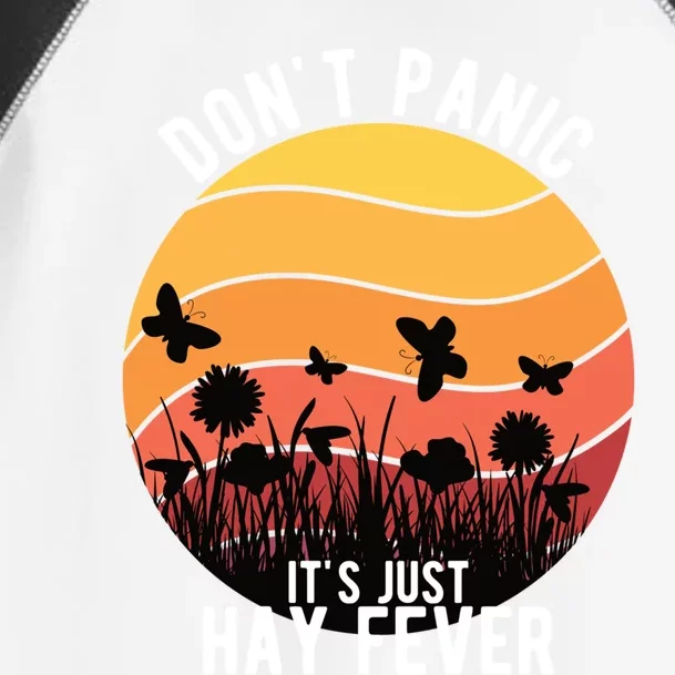 Allergy Sufferer Joke Dont Panic Its Just Hay Fever Funny Gift Toddler Fine Jersey T-Shirt