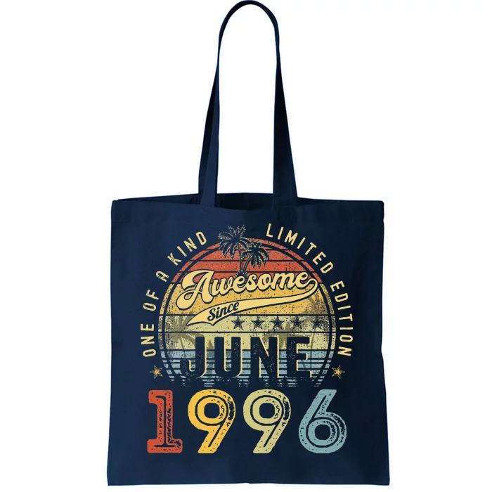 Awesome Since June 1996 Vintage 27th Birthday Party Retro Tote Bag