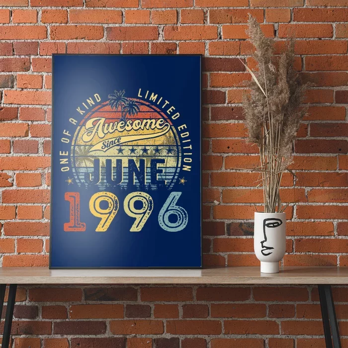 Awesome Since June 1996 Vintage 27th Birthday Party Retro Poster