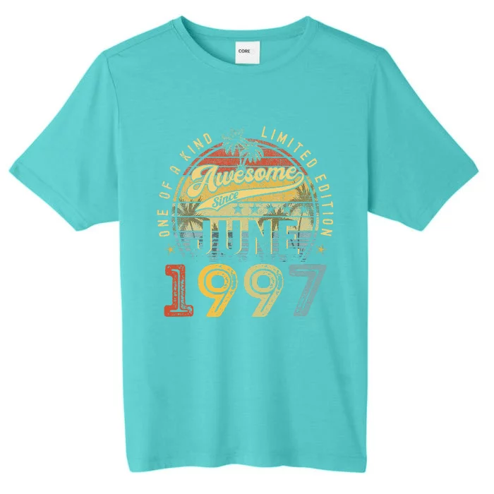 Awesome Since June 1997 Vintage 26th Birthday Party Retro ChromaSoft Performance T-Shirt