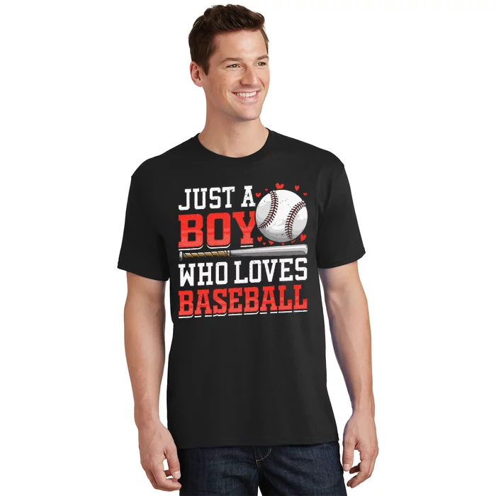 American Sport Just A Boy Who Loves Baseball Gifts For T-Shirt