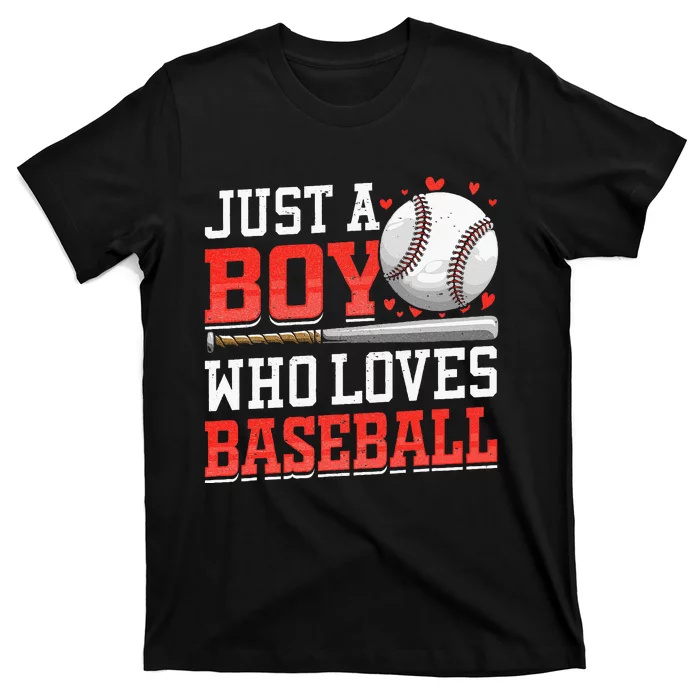 American Sport Just A Boy Who Loves Baseball Gifts For T-Shirt