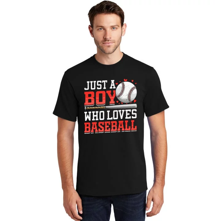 American Sport Just A Boy Who Loves Baseball Gifts For Tall T-Shirt