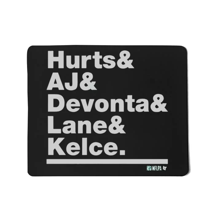 Ampersand Stars Jalen Hurts Aj Brown Devonta Smith Lane Johnson Mousepad