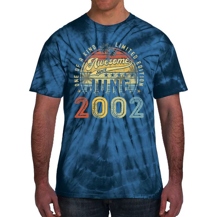 Awesome Since June 2002 Vintage 21st Birthday Party Retro Tie-Dye T-Shirt