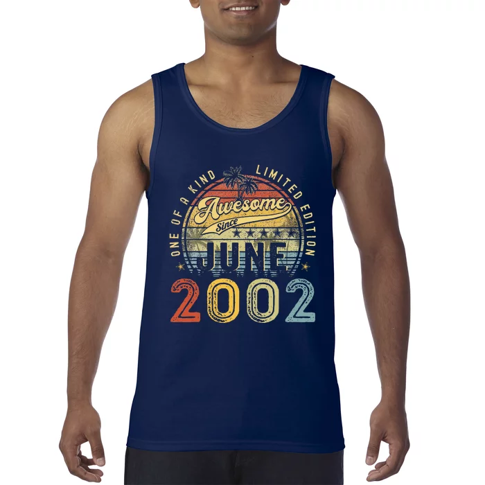 Awesome Since June 2002 Vintage 21st Birthday Party Retro Tank Top