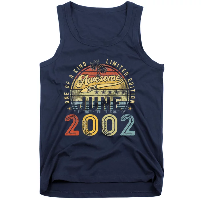 Awesome Since June 2002 Vintage 21st Birthday Party Retro Tank Top