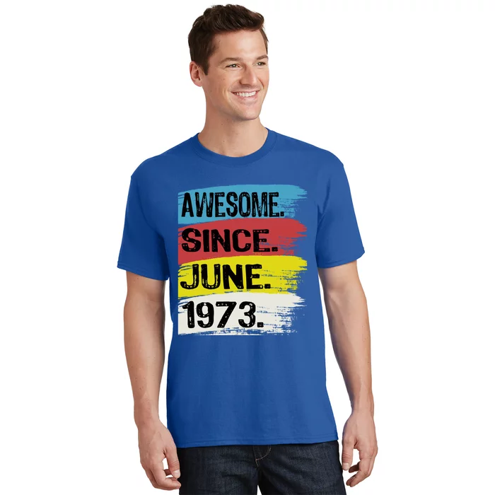 Awesome Since June 1973 Gemini Cancer 50th Birthday Cool Gift T-Shirt