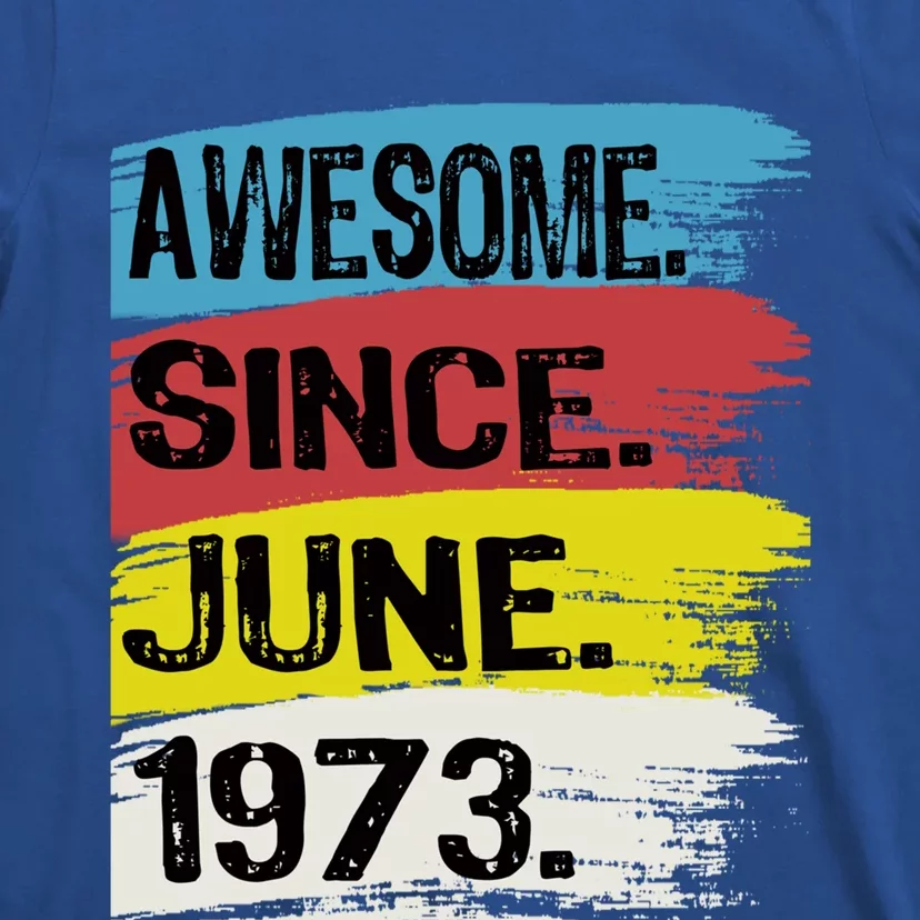 Awesome Since June 1973 Gemini Cancer 50th Birthday Cool Gift T-Shirt