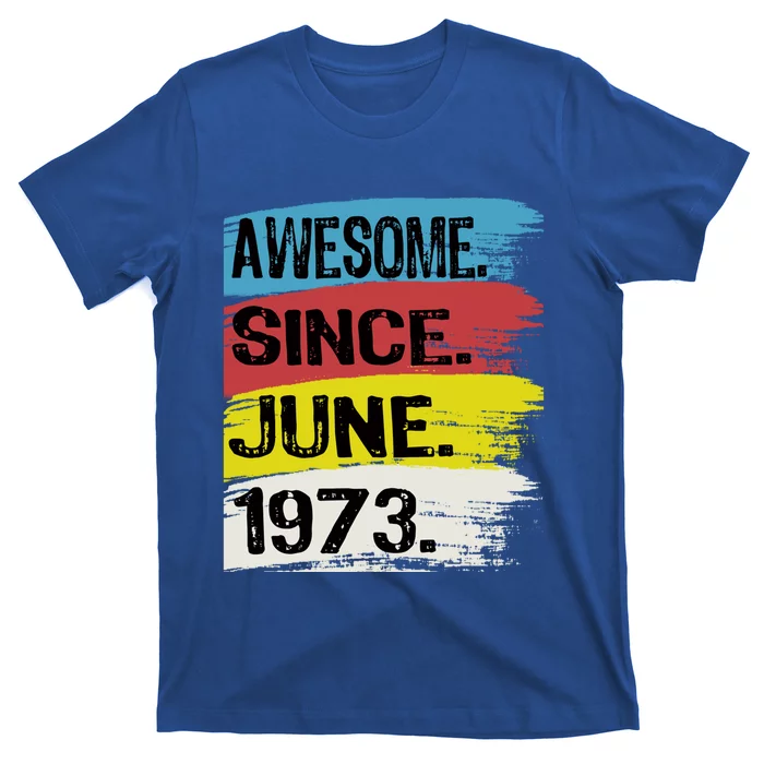 Awesome Since June 1973 Gemini Cancer 50th Birthday Cool Gift T-Shirt