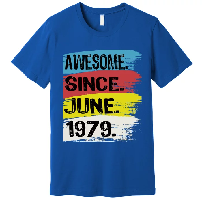 Awesome Since June 1979 Gemini Cancer 44th Birthday Cool Gift Premium T-Shirt