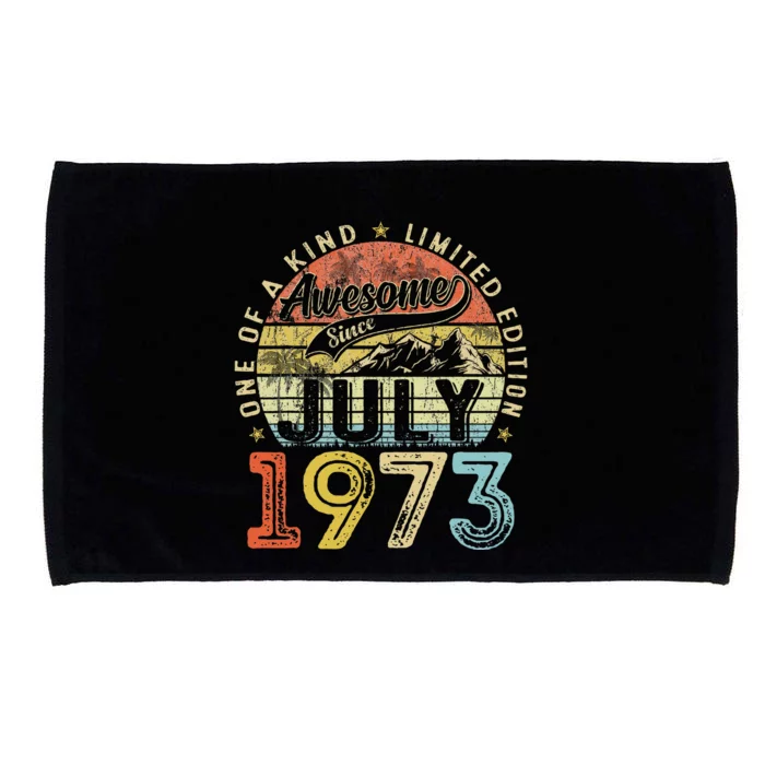 Awesome Since July 1973 Vintage Gifts 50th Birthday Tees Microfiber Hand Towel