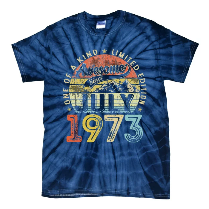 Awesome Since July 1973 Vintage Gifts 50th Birthday Tees Tie-Dye T-Shirt