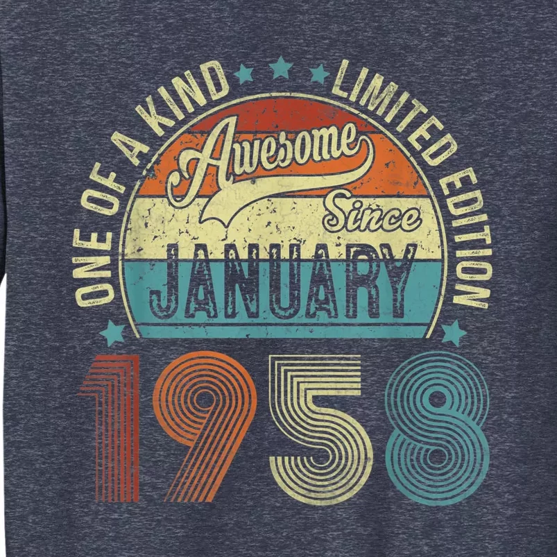 Awesome Since January 1958 Gifts 65 Year Old 65th Birthday Sweatshirt