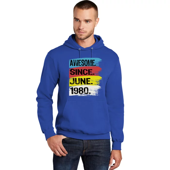 Awesome Since June 1980 Gemini Cancer 43rd Birthday Gift Hoodie