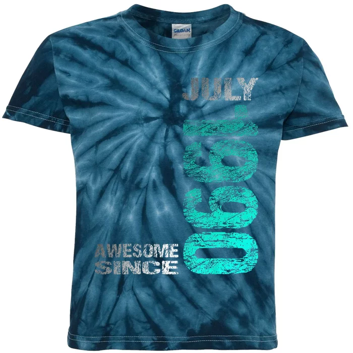 Awesome Since July 1990 33th Birthday Born 1990 Kids Tie-Dye T-Shirt