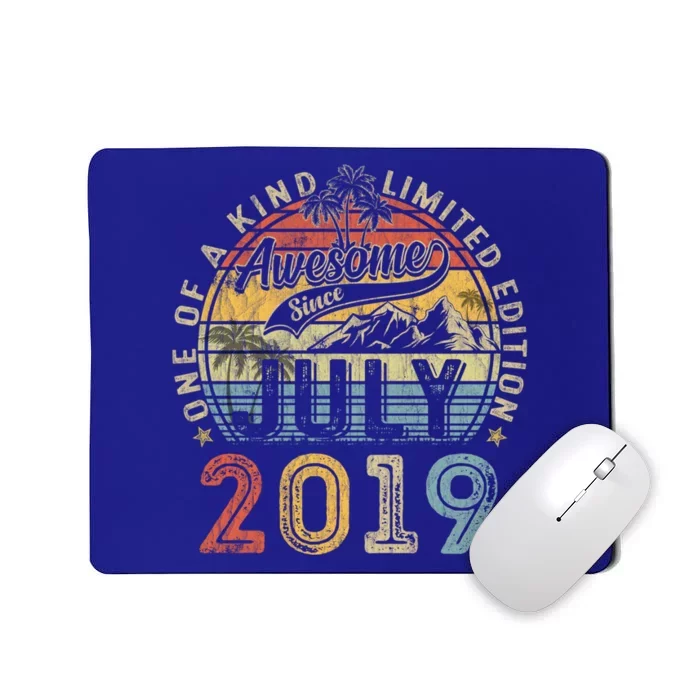 Awesome Since July 2019 4th Birthday 4 Years Old Funny Gift Funny Gift Mousepad