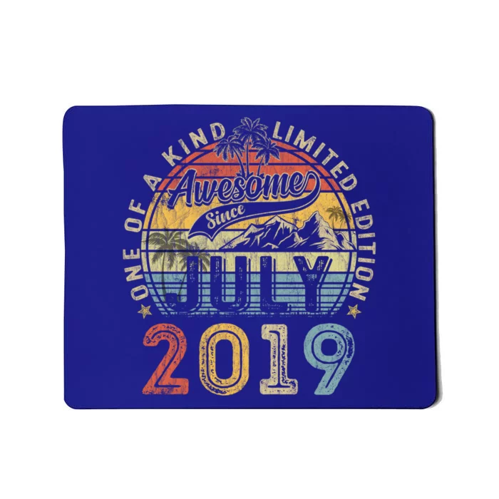 Awesome Since July 2019 4th Birthday 4 Years Old Funny Gift Funny Gift Mousepad