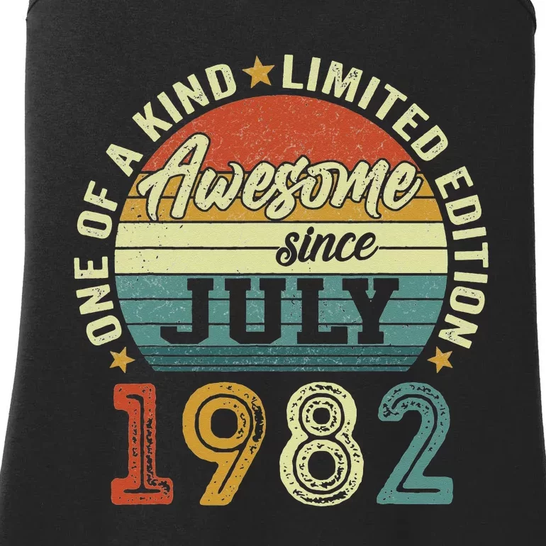 Awesome Since July 1982 40 Years Old 40th Birthday Gifts Ladies Essential Tank