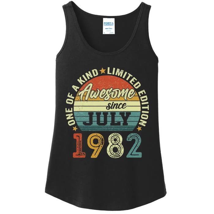 Awesome Since July 1982 40 Years Old 40th Birthday Gifts Ladies Essential Tank