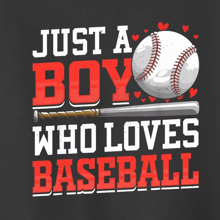 American Sport Just A Boy Who Loves Baseball Gifts For Boy Toddler T-Shirt