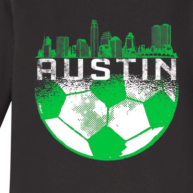 Austin Soccer Jersey Austin Texas Soccer Baby Long Sleeve Bodysuit