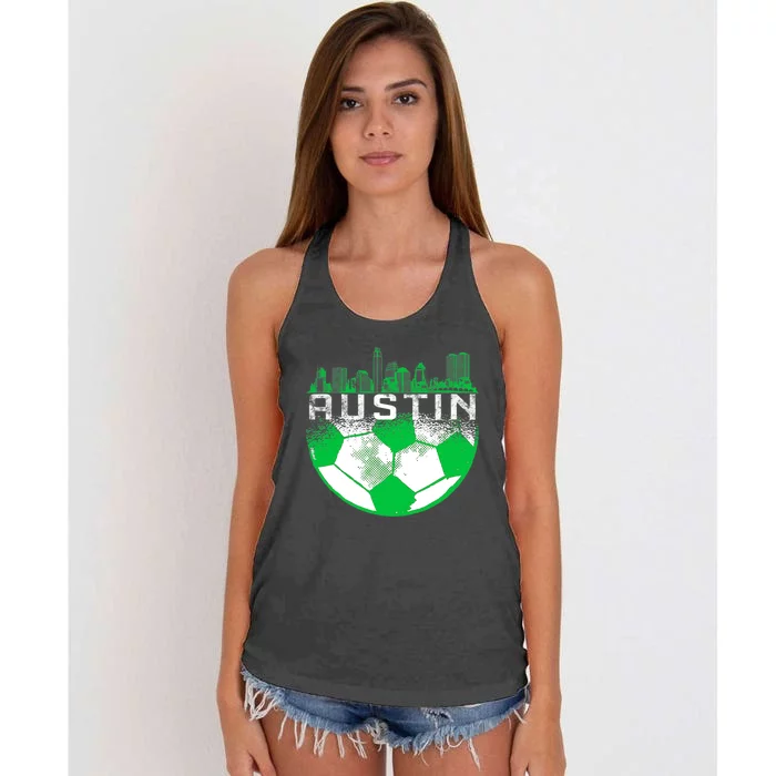 Austin Soccer Jersey Austin Texas Soccer Women's Knotted Racerback Tank