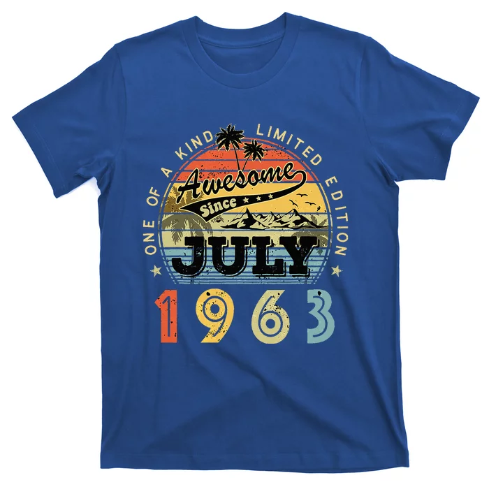 Awesome Since July 1963 Vintage 60th Birthday 60 Years Old T-Shirt