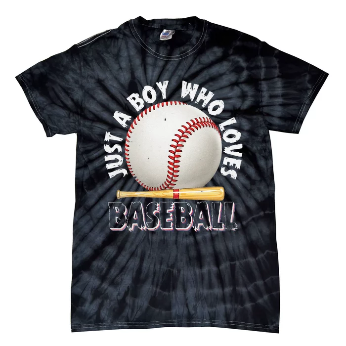 American Sport Just A Boy Who Loves Baseball Gifts For Tie-Dye T-Shirt