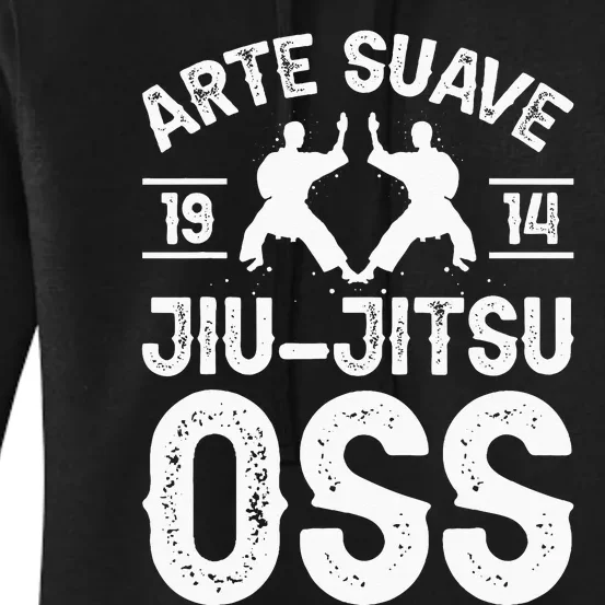 Arte Suave Jiu Jitsu Oss Brazilian Jew Jitsu Women's Pullover Hoodie