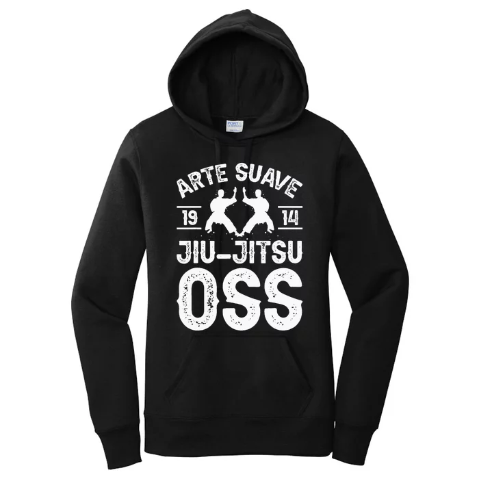 Arte Suave Jiu Jitsu Oss Brazilian Jew Jitsu Women's Pullover Hoodie