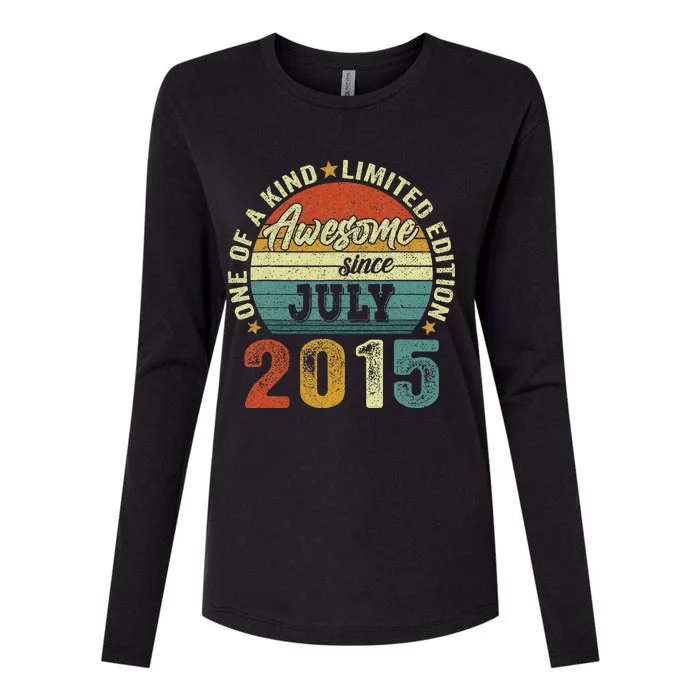 Awesome Since July 2015 8 Years Old 8th Birthday Gift Womens Cotton Relaxed Long Sleeve T-Shirt