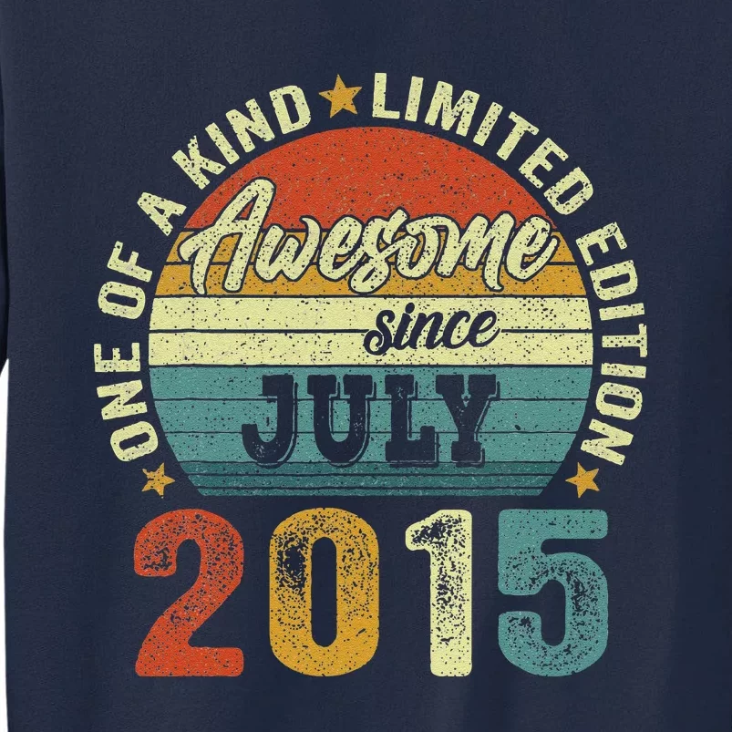 Awesome Since July 2015 8 Years Old 8th Birthday Gift Tall Sweatshirt