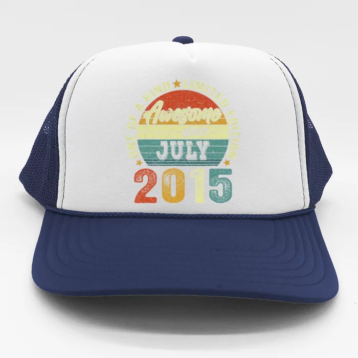 Awesome Since July 2015 8 Years Old 8th Birthday Gift Trucker Hat