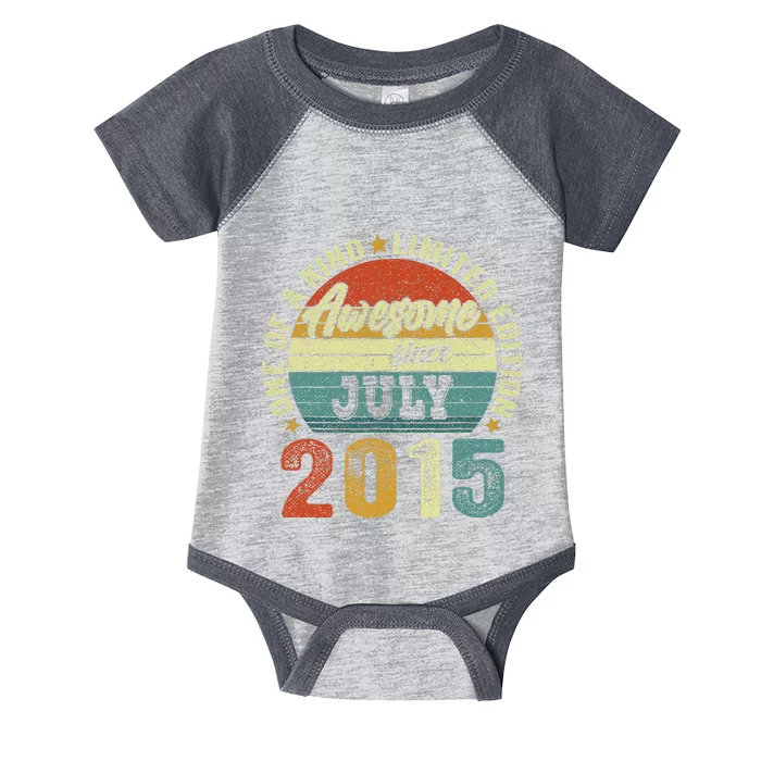 Awesome Since July 2015 8 Years Old 8th Birthday Gift Infant Baby Jersey Bodysuit