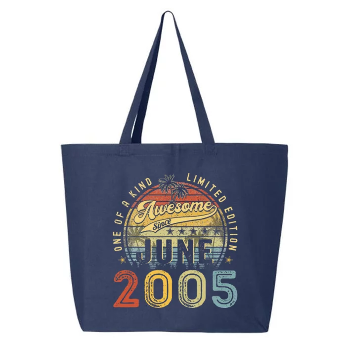 Awesome Since June 2005 Vintage 18th Birthday Party Retro 25L Jumbo Tote