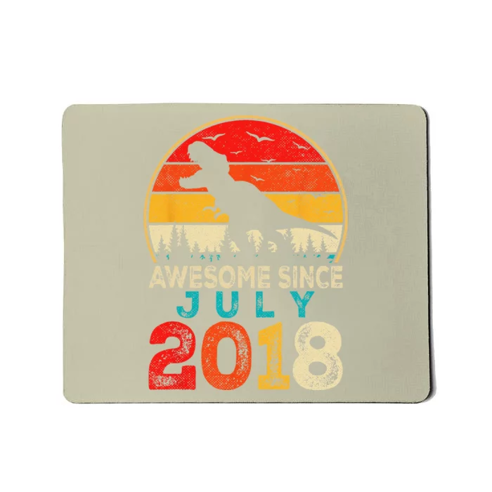 Awesome Since July 2018 5 Years Old 5th Birthday Dino Gift Mousepad