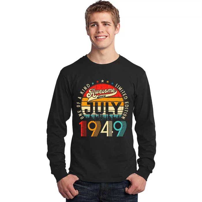 Awesome Since July 1949 Limited Edition 74th Birthday Tall Long Sleeve T-Shirt