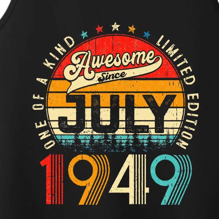 Awesome Since July 1949 Limited Edition 74th Birthday Performance Tank