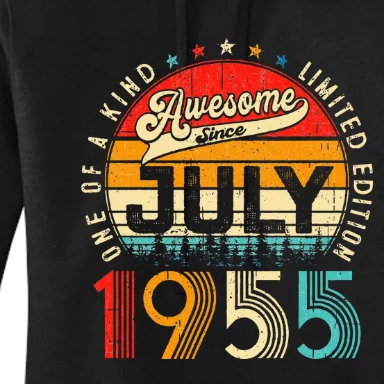 Awesome Since July 1955 Limited Edition 68th Birthday Women's Pullover Hoodie