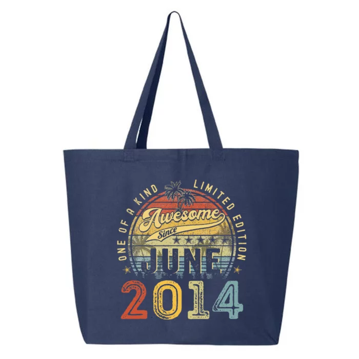 Awesome Since June 2014 Vintage 9th Birthday Party Retro 25L Jumbo Tote