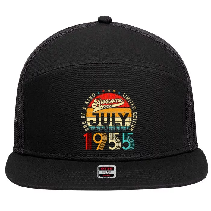 Awesome Since July 1955 Limited Edition 68th Birthday 7 Panel Mesh Trucker Snapback Hat