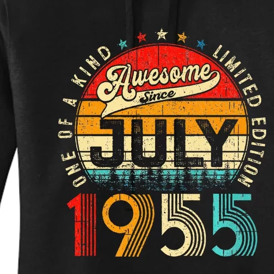 Awesome Since July 1955 Limited Edition 68th Birthday Women's Pullover Hoodie