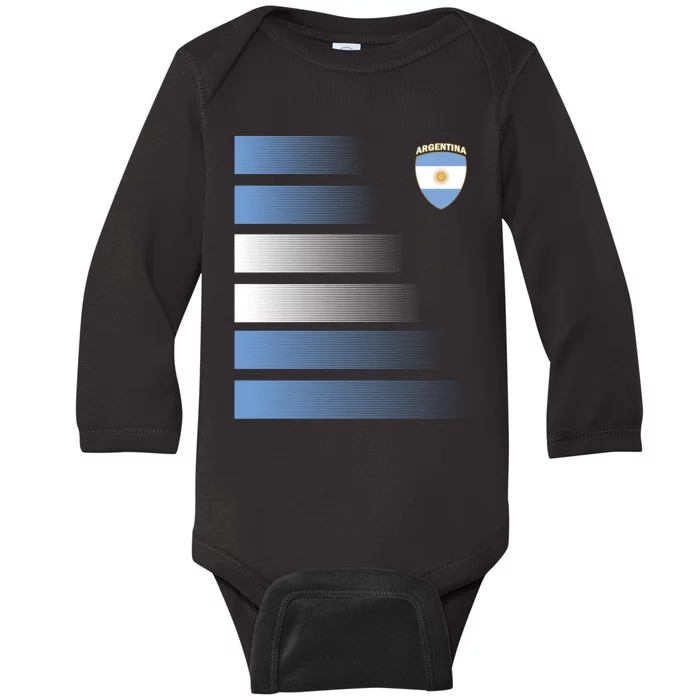 Argentina Soccer Jersey Football Argentina Soccer Pullover Hoodie Baby Long Sleeve Bodysuit