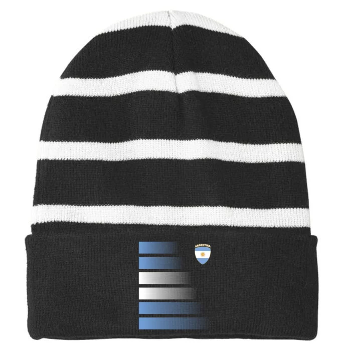 Argentina Soccer Jersey Football Argentina Soccer Pullover Hoodie Striped Beanie with Solid Band